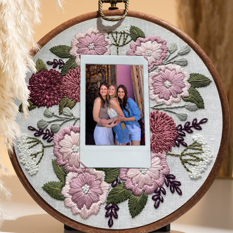 Rubbyoo Embroidery Photo Frame Kit - Blooming Moment | Diy Floral Craft | Perfect Gifts For Wedding  - image 2