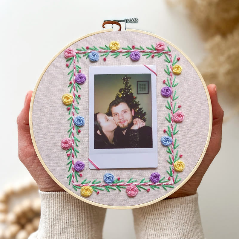 Rubbyoo Embroidery Photo Frame Kit - Colourful Flowers | Easy Needle Craft | Nice Gifts For Lovers - image 2