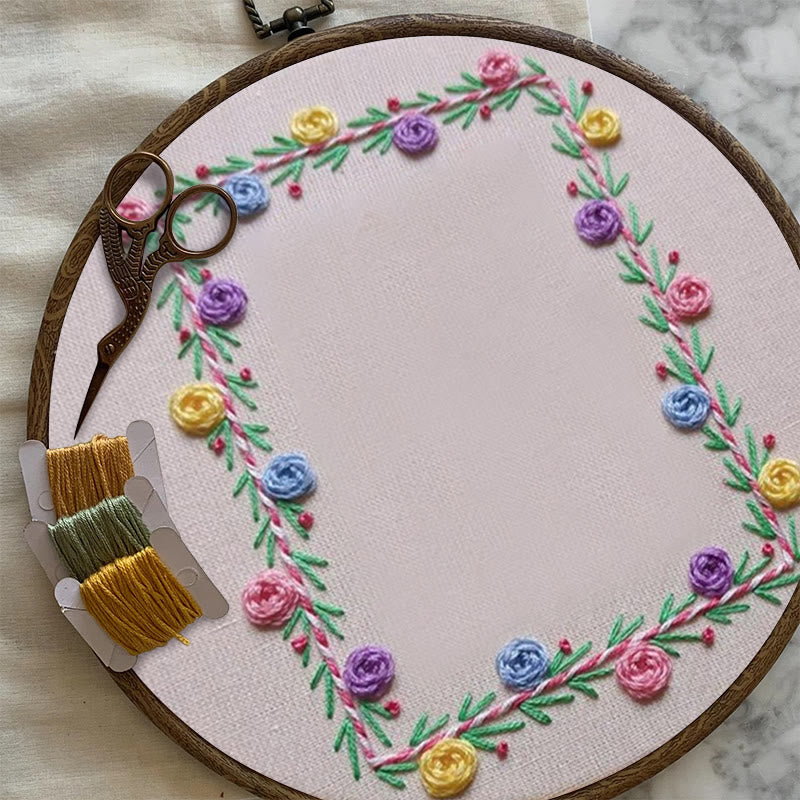 Rubbyoo Embroidery Photo Frame Kit - Colourful Flowers | Easy Needle Craft | Nice Gifts For Lovers - image 6
