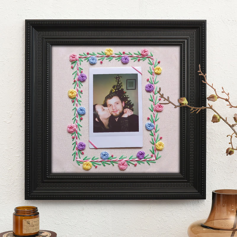 Rubbyoo Embroidery Photo Frame Kit - Colourful Flowers | Easy Needle Craft | Nice Gifts For Lovers - image 9