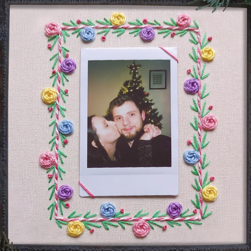 Rubbyoo Embroidery Photo Frame Kit - Colourful Flowers | Easy Needle Craft | Nice Gifts For Lovers - image 7