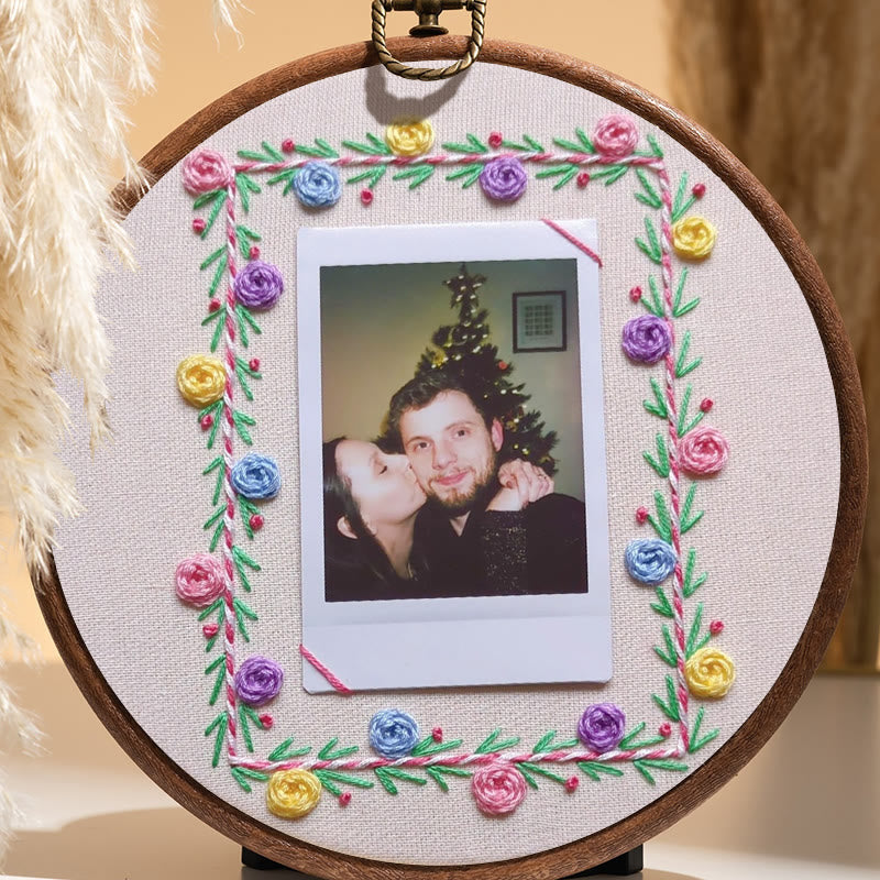 Rubbyoo Embroidery Photo Frame Kit - Colourful Flowers | Easy Needle Craft | Nice Gifts For Lovers - image 3