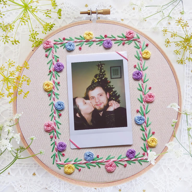 Rubbyoo Embroidery Photo Frame Kit - Colourful Flowers | Easy Needle Craft | Nice Gifts For Lovers - image 4