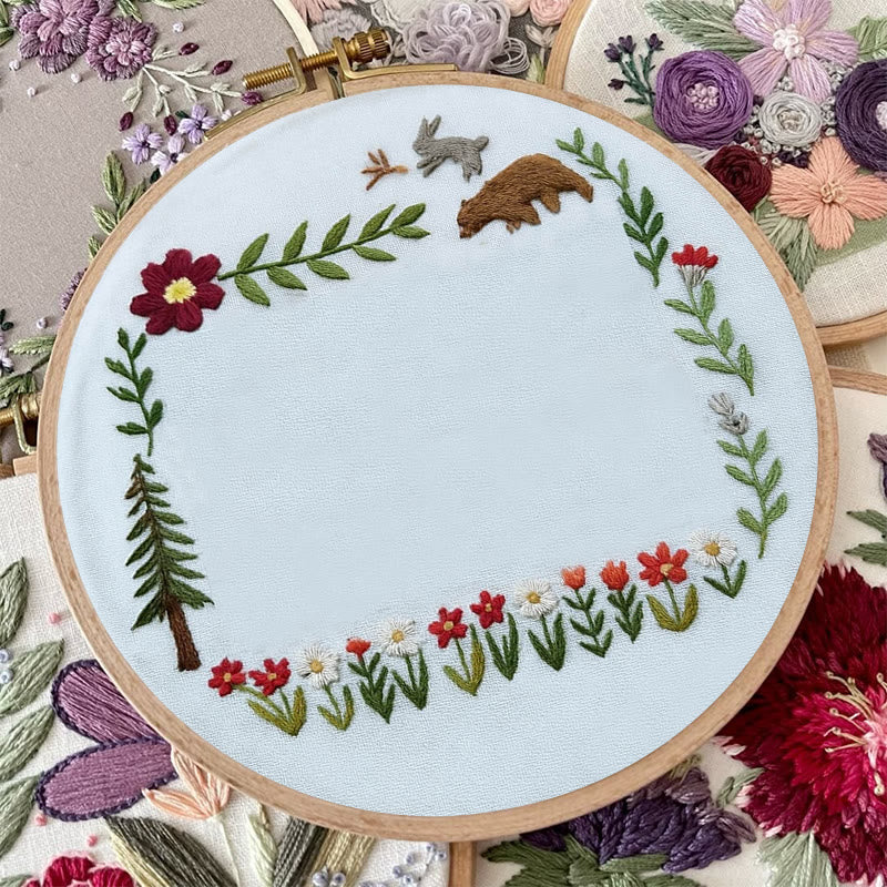 Rubbyoo Embroidery Photo Frame Kit - Floral Mountain Path | Personalized Handicraft | Unique Photo Memory  - image 6