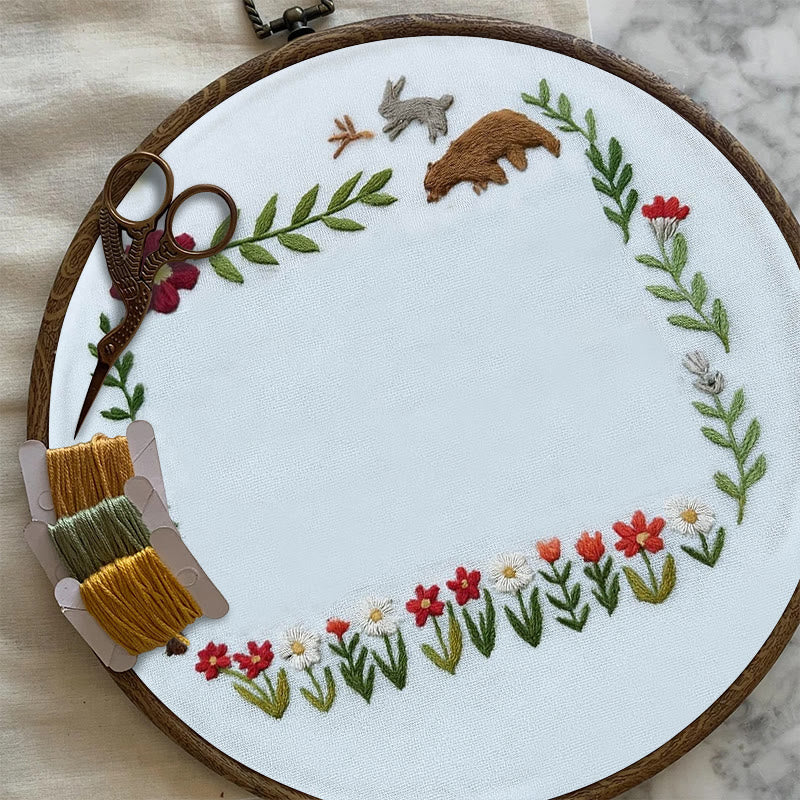 Rubbyoo Embroidery Photo Frame Kit - Floral Mountain Path | Personalized Handicraft | Unique Photo Memory  - image 5