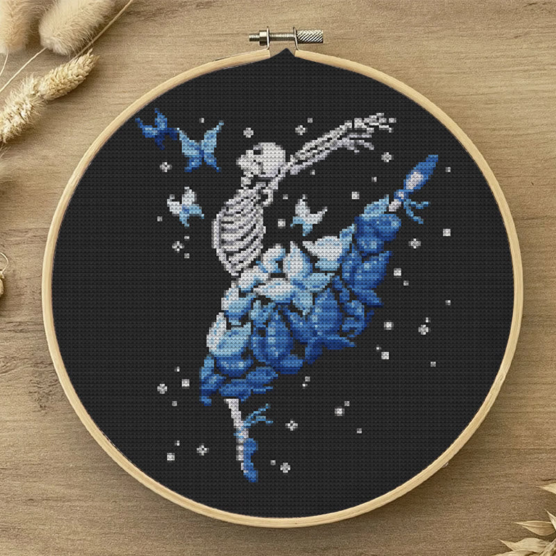 Cross Stitch Kit - Dancing Skeleton |Halloween Gothic  Needlework |  Decorative Wall Decor  - image 2