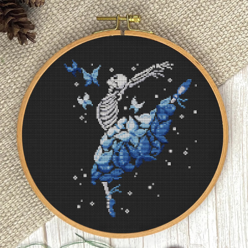  Cross Stitch Kit - Dancing Skeleton |Halloween Gothic  Needlework |  Decorative Wall Decor  - image 3