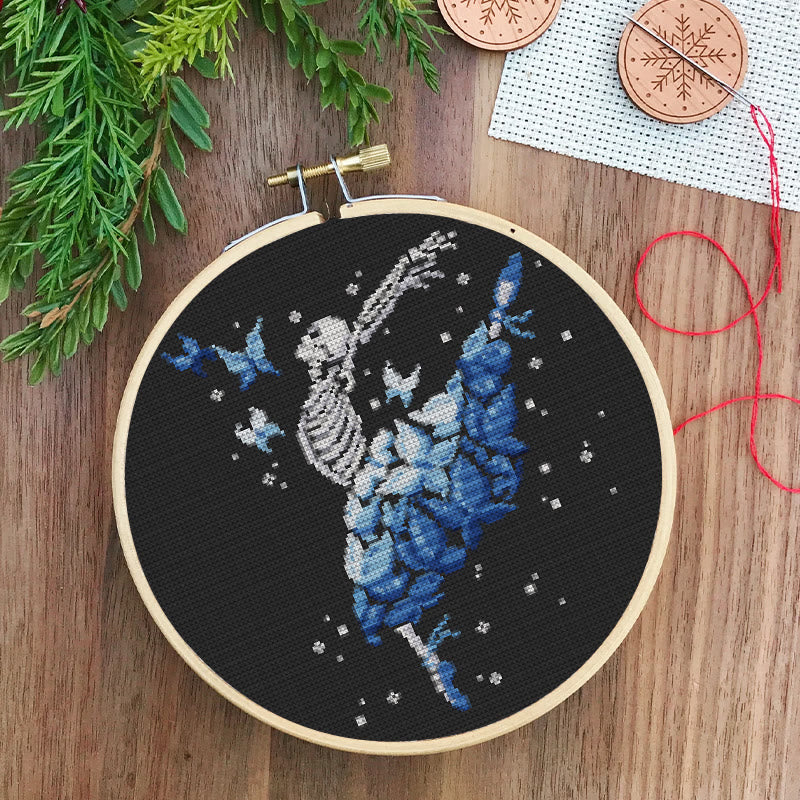  Cross Stitch Kit - Dancing Skeleton |Halloween Gothic  Needlework |  Decorative Wall Decor  - image 5