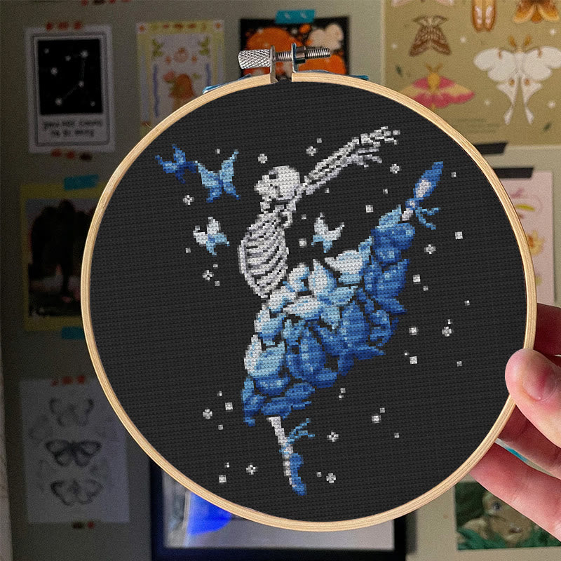  Cross Stitch Kit - Dancing Skeleton |Halloween Gothic  Needlework |  Decorative Wall Decor  - image 4