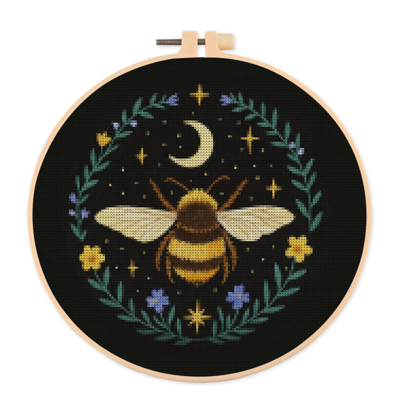  Cross Stitch Kit - Bumblebee | Insects Handmade Needlework | Perfect For Home Decor - 20×20cm - image 0