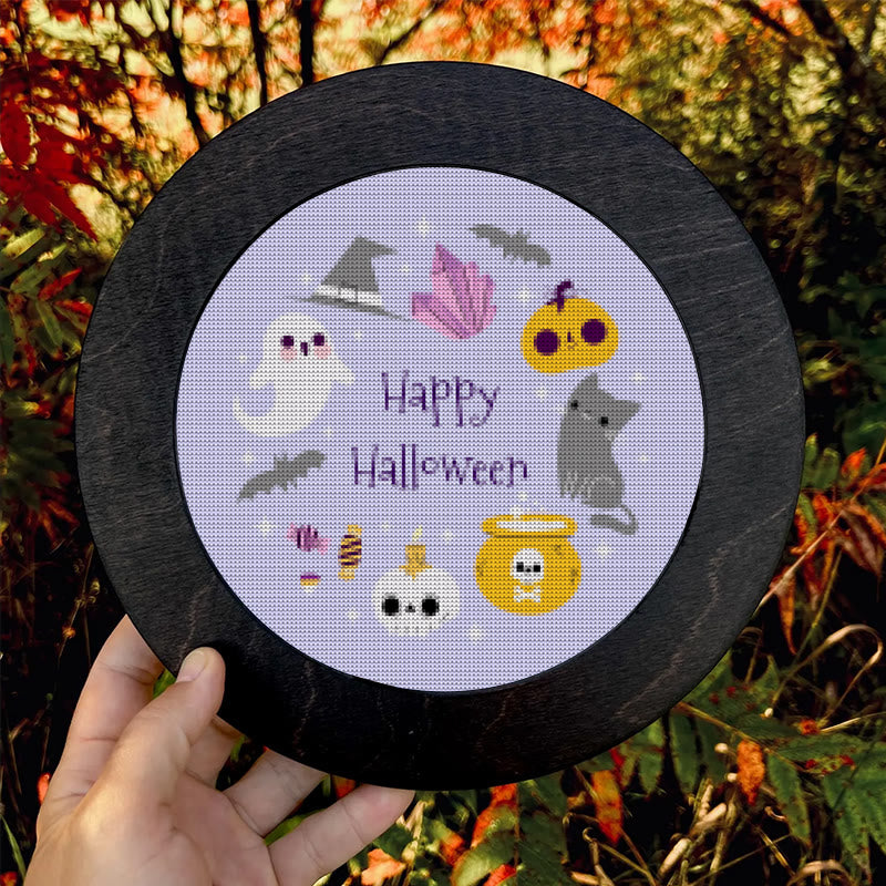  Cross Stitch Kit - Happy Halloween | Halloween Stitch Artwork | Diy Holiday Craft For Decoration - image 8