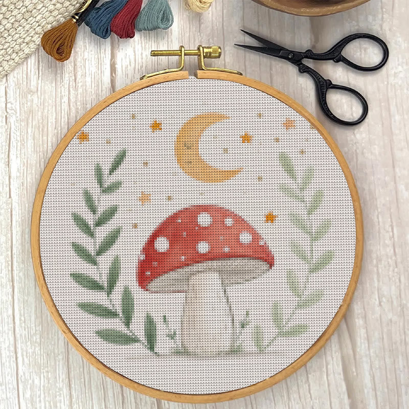  Cross Stitch Kit - Red Mushrooms |  Needlepoint Arts Crafts | Gifts For Diy Enthusiasts - image 3