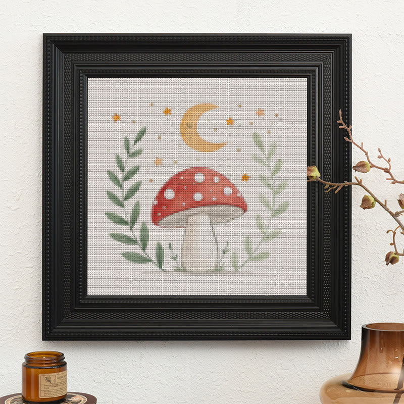  Cross Stitch Kit - Red Mushrooms |  Needlepoint Arts Crafts | Gifts For Diy Enthusiasts - image 9
