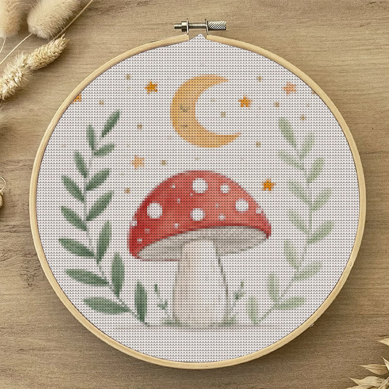  Cross Stitch Kit - Red Mushrooms |  Needlepoint Arts Crafts | Gifts For Diy Enthusiasts - image 2