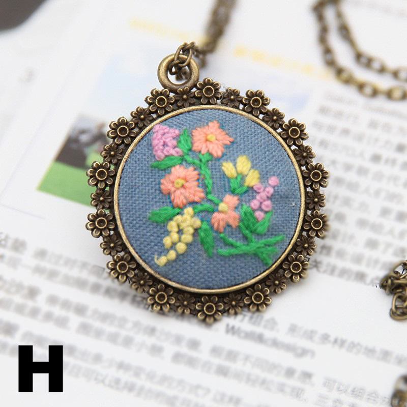 Embroidery Landscape Necklace Kits | Diy Backpack Pendant | Unique Birthday Gifts - H - image 11