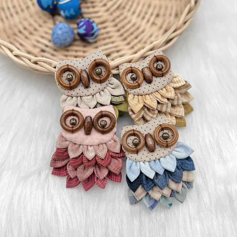 Embroidery  Owl Brooch Kit | Handmade Sewing Artwork | Nice Craft As Birthday Gifts - image 1