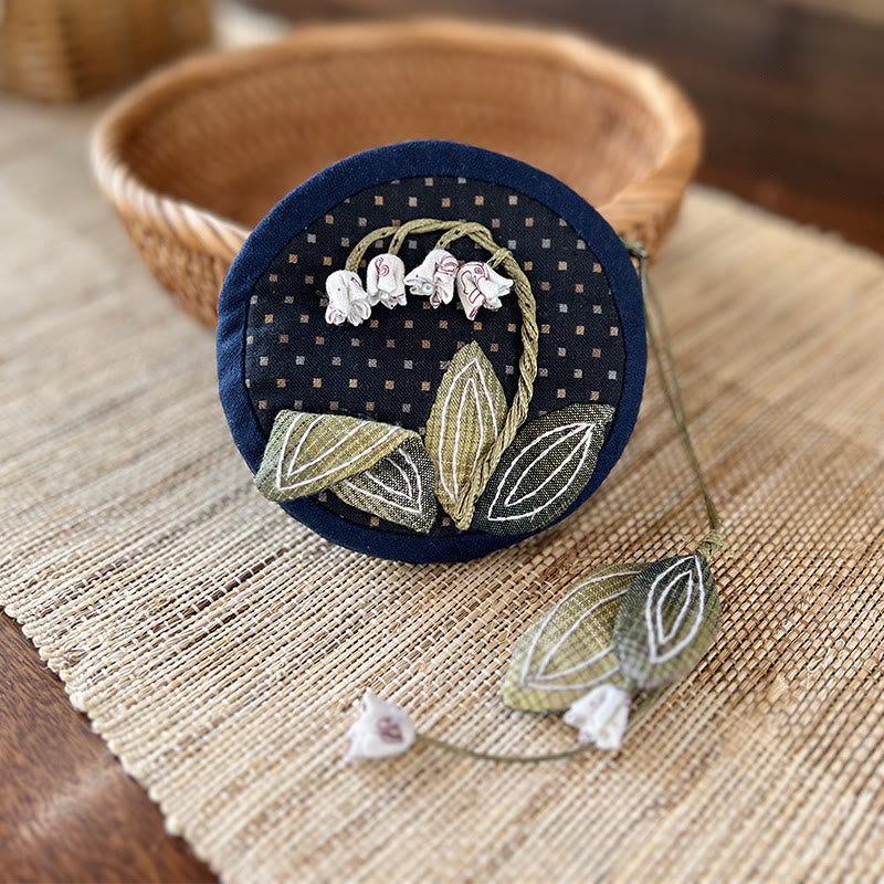 Handmade Mini Coin Purse Kit | Diy Floral Handicraft |  Nice Gifts For Mom - Blue - image 3