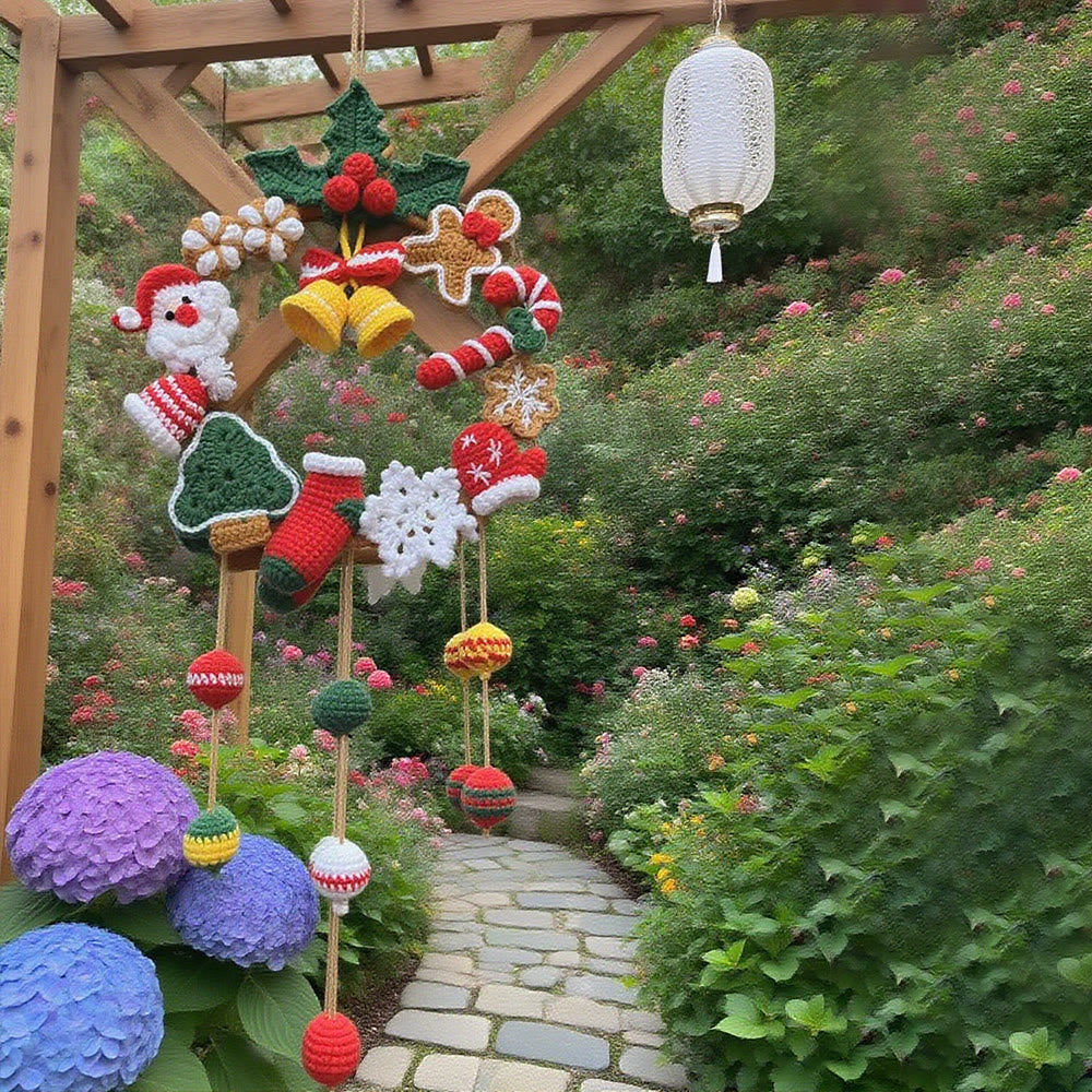 Diy Handmade Christmas Wreath Crochet Kit - Christmas Celebration Gifts | Christmas Home Ornament - image 3