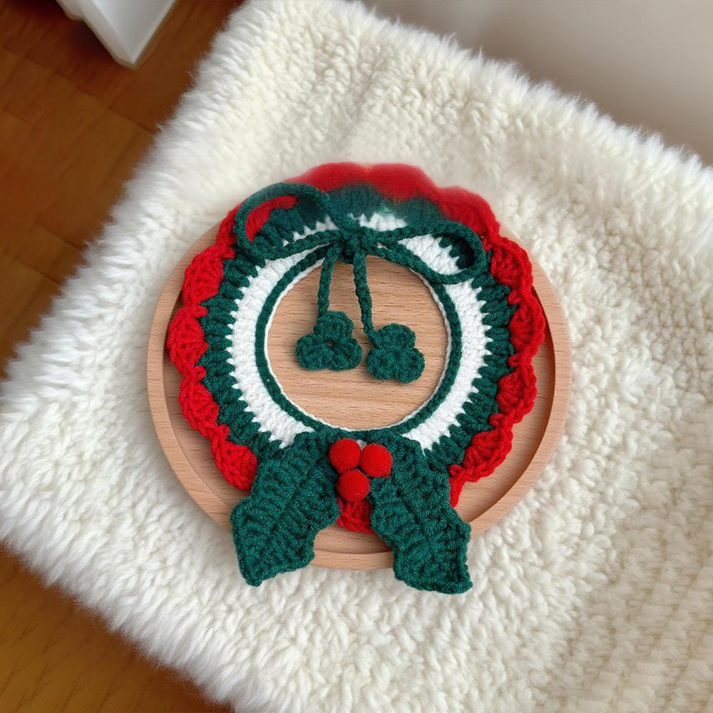 Diy Handmade Christmas Collar Crochet Kit - Adorable Collar Decor |  Perfect Gifts For Pet Birthday - image 2