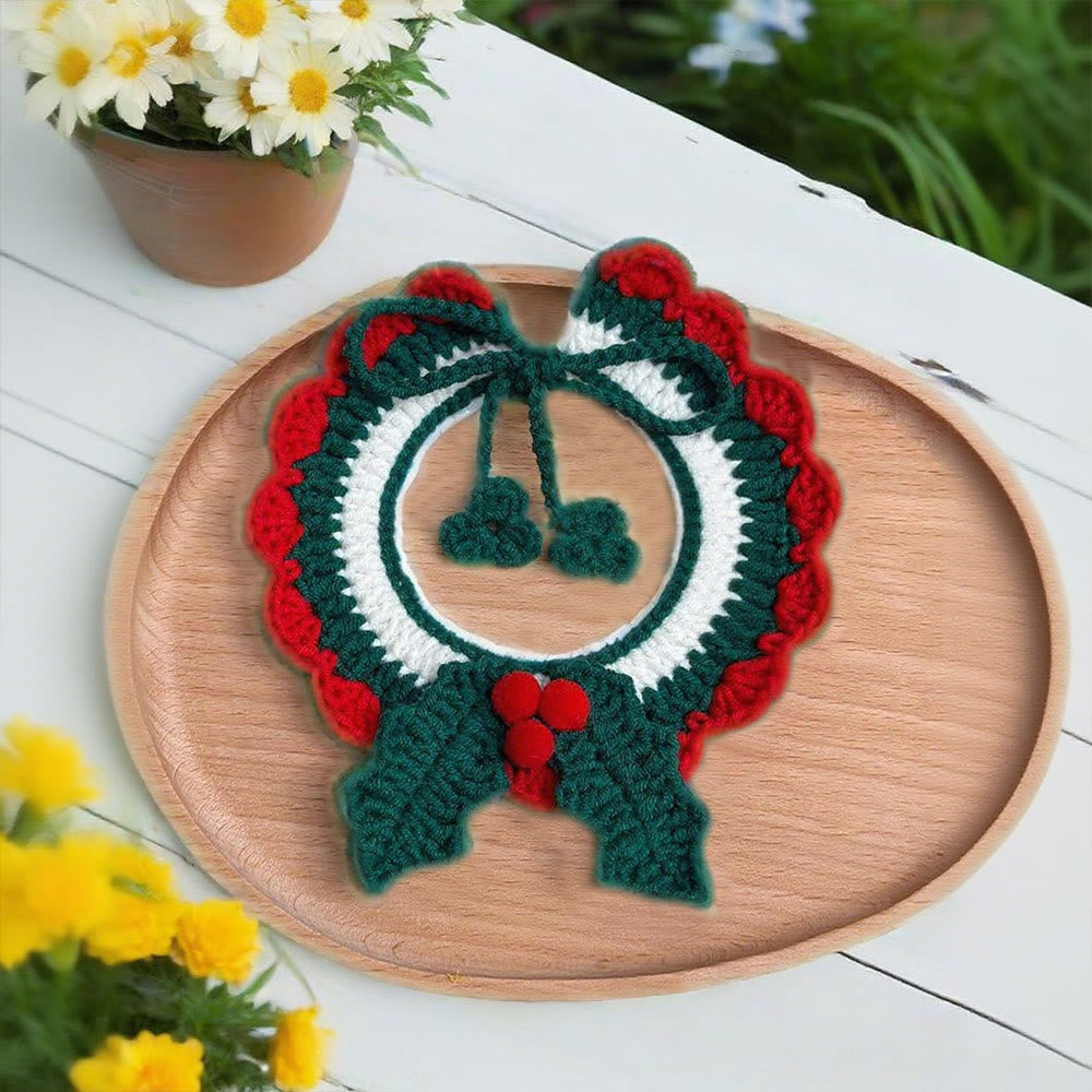 Diy Handmade Christmas Collar Crochet Kit - Adorable Collar Decor |  Perfect Gifts For Pet Birthday - image 1