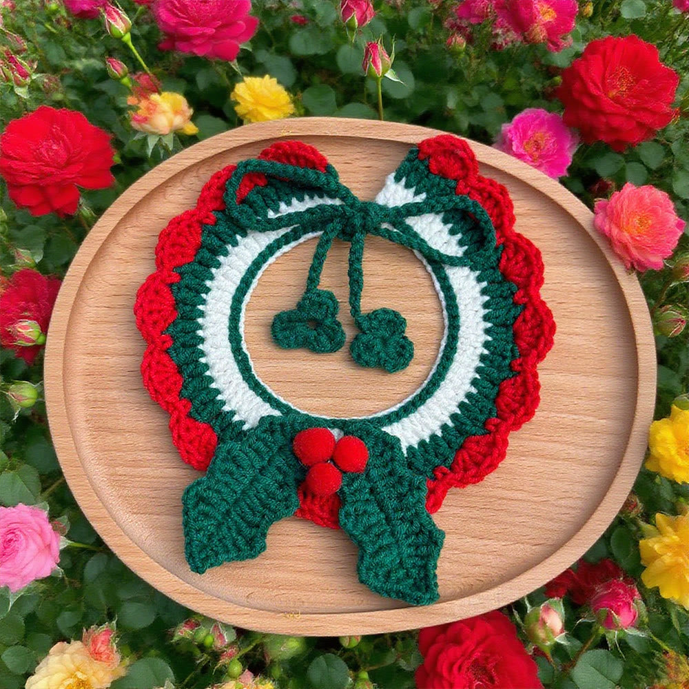 Diy Handmade Christmas Collar Crochet Kit - Adorable Collar Decor |  Perfect Gifts For Pet Birthday - Diy Handmade Christmas Collar Crochet Kit - image 0