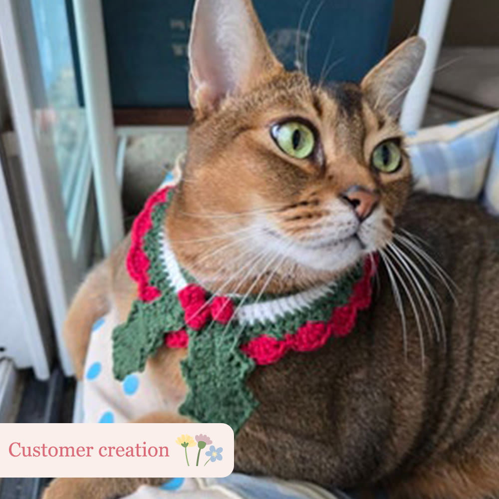 Diy Handmade Christmas Collar Crochet Kit - Adorable Collar Decor |  Perfect Gifts For Pet Birthday - image 5