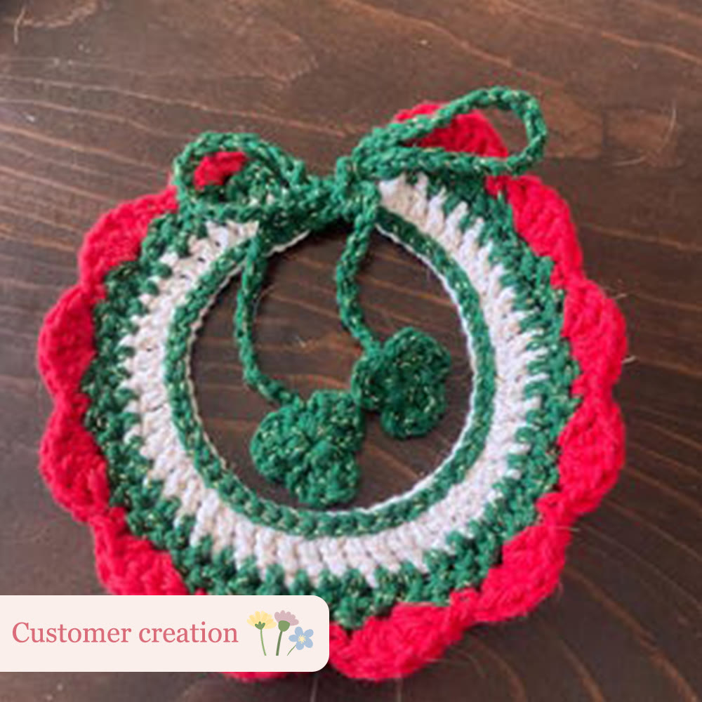 Diy Handmade Christmas Collar Crochet Kit - Adorable Collar Decor |  Perfect Gifts For Pet Birthday - image 4