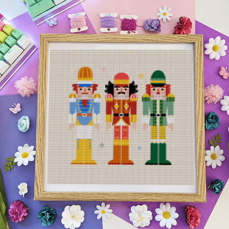 Cross Stitch Kit - Nutcracker Soldiers | Diy Handmade Artwork | Christmas Home Ddecor - image 6