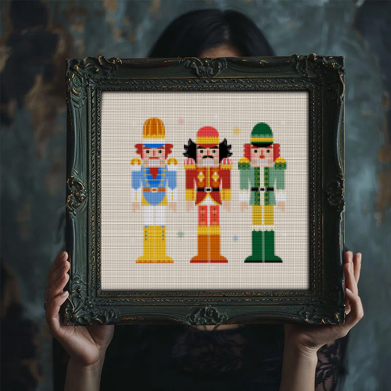 Cross Stitch Kit - Nutcracker Soldiers | Diy Handmade Artwork | Christmas Home Ddecor - image 7