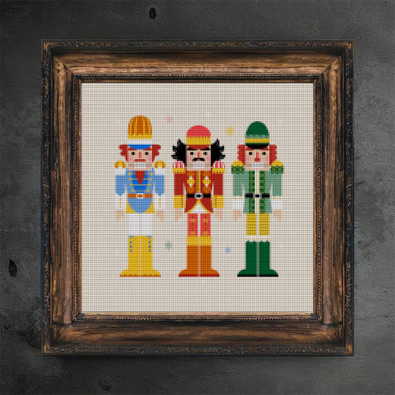 Cross Stitch Kit - Nutcracker Soldiers | Diy Handmade Artwork | Christmas Home Ddecor - image 9