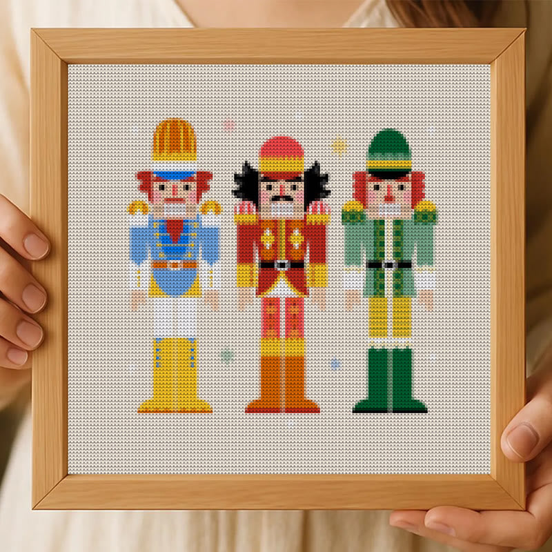 Cross Stitch Kit - Nutcracker Soldiers | Diy Handmade Artwork | Christmas Home Ddecor - image 4