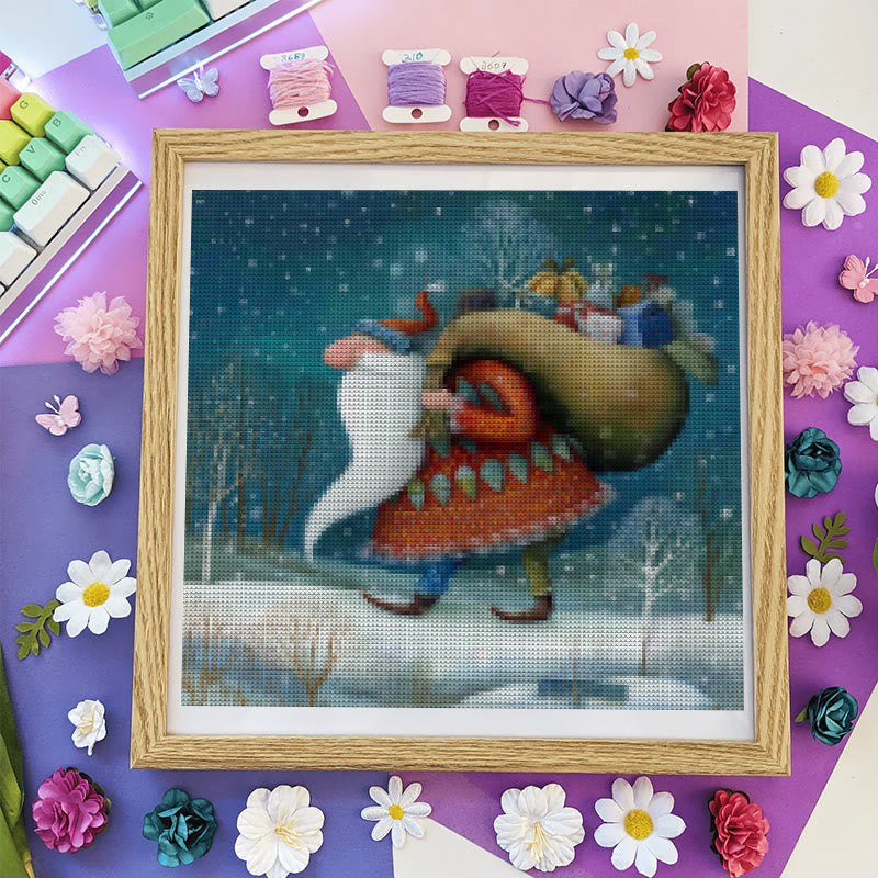 Cross Stitch Kit - Kindness Santa Claus | Christmas Hanging Craft | Unique Christmas Collection  - image 6