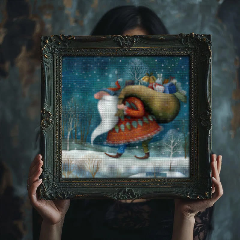 Cross Stitch Kit - Kindness Santa Claus | Christmas Hanging Craft | Unique Christmas Collection  - image 2