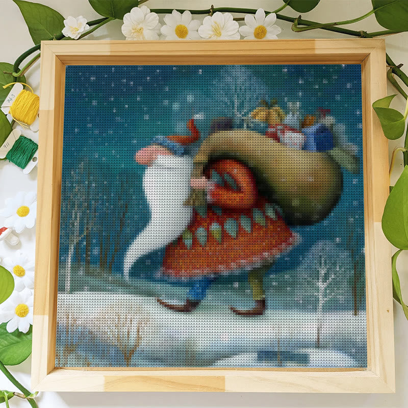 Cross Stitch Kit - Kindness Santa Claus | Christmas Hanging Craft | Unique Christmas Collection  - image 7