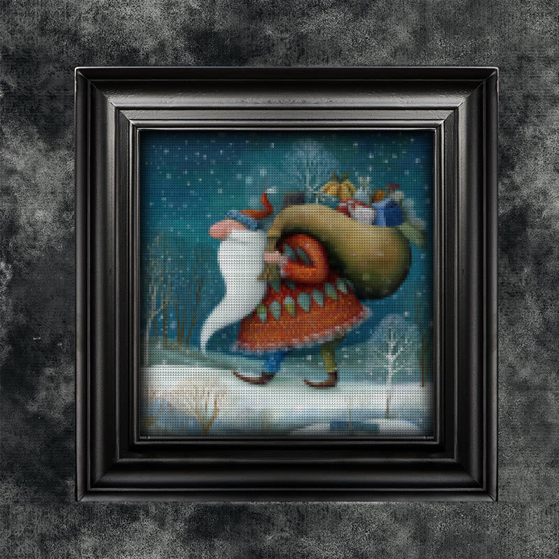 Cross Stitch Kit - Kindness Santa Claus | Christmas Hanging Craft | Unique Christmas Collection  - image 1