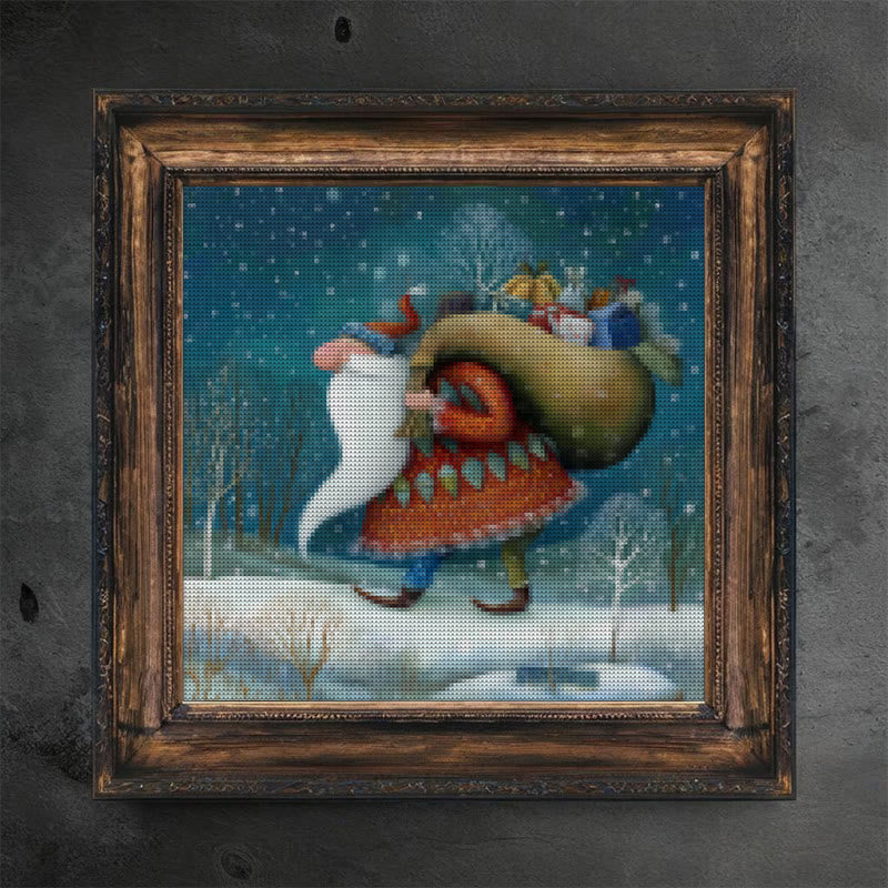 Cross Stitch Kit - Kindness Santa Claus | Christmas Hanging Craft | Unique Christmas Collection  -  Kindness Santa Claus - image 0