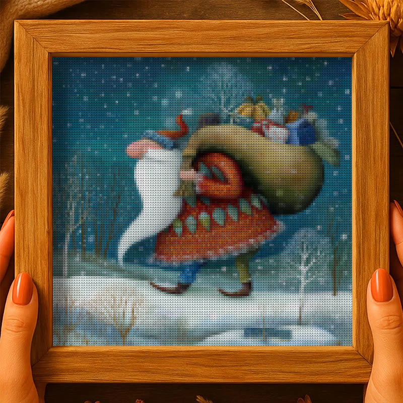 Cross Stitch Kit - Kindness Santa Claus | Christmas Hanging Craft | Unique Christmas Collection  - image 9