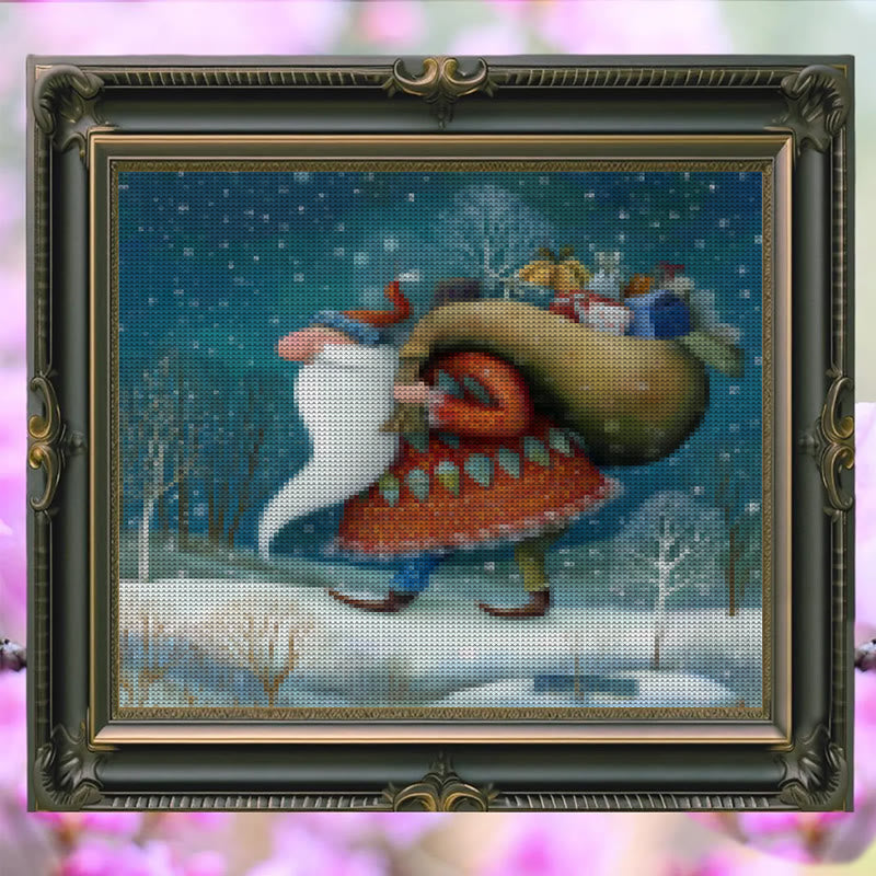 Cross Stitch Kit - Kindness Santa Claus | Christmas Hanging Craft | Unique Christmas Collection  - image 4