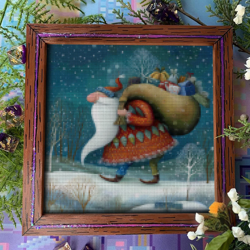 Cross Stitch Kit - Kindness Santa Claus | Christmas Hanging Craft | Unique Christmas Collection  - image 3