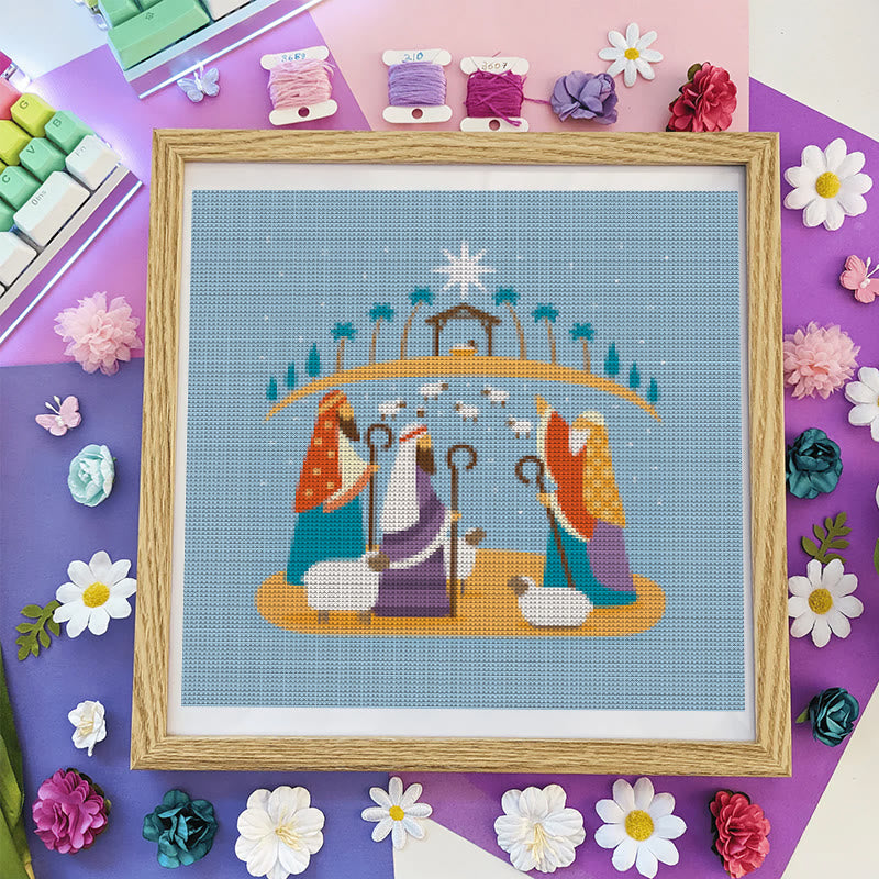 Cross Stitch Kit - Nativity Scenes | Merry Christmas Gift | Holy Needlepoint Ornament - image 8