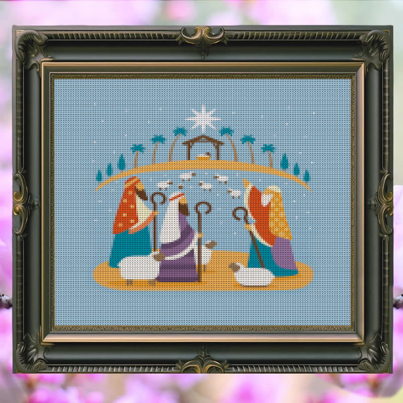 Cross Stitch Kit - Nativity Scenes | Merry Christmas Gift | Holy Needlepoint Ornament - image 4