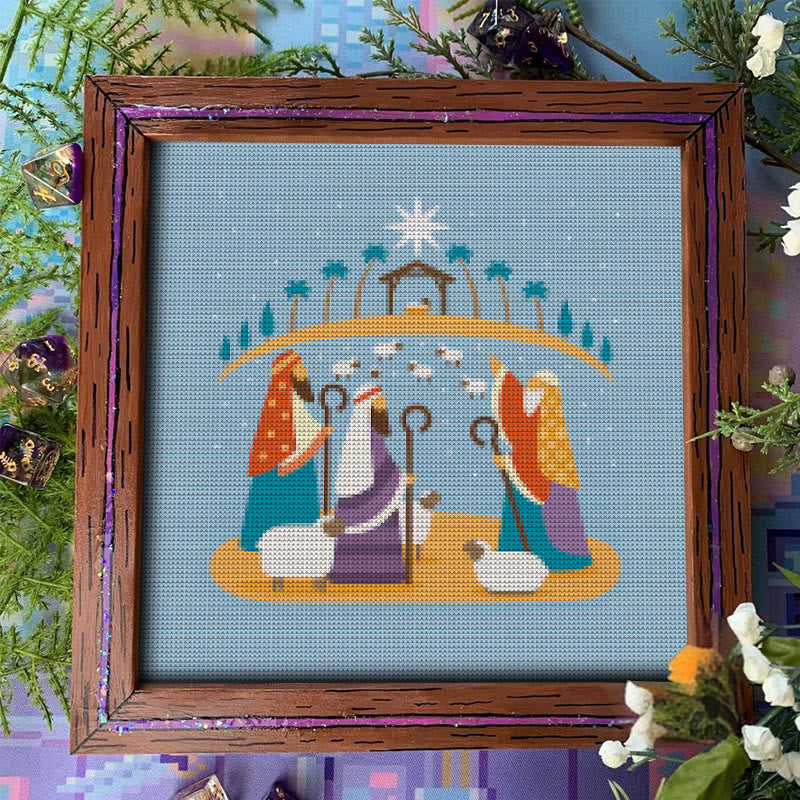 Cross Stitch Kit - Nativity Scenes | Merry Christmas Gift | Holy Needlepoint Ornament - image 3