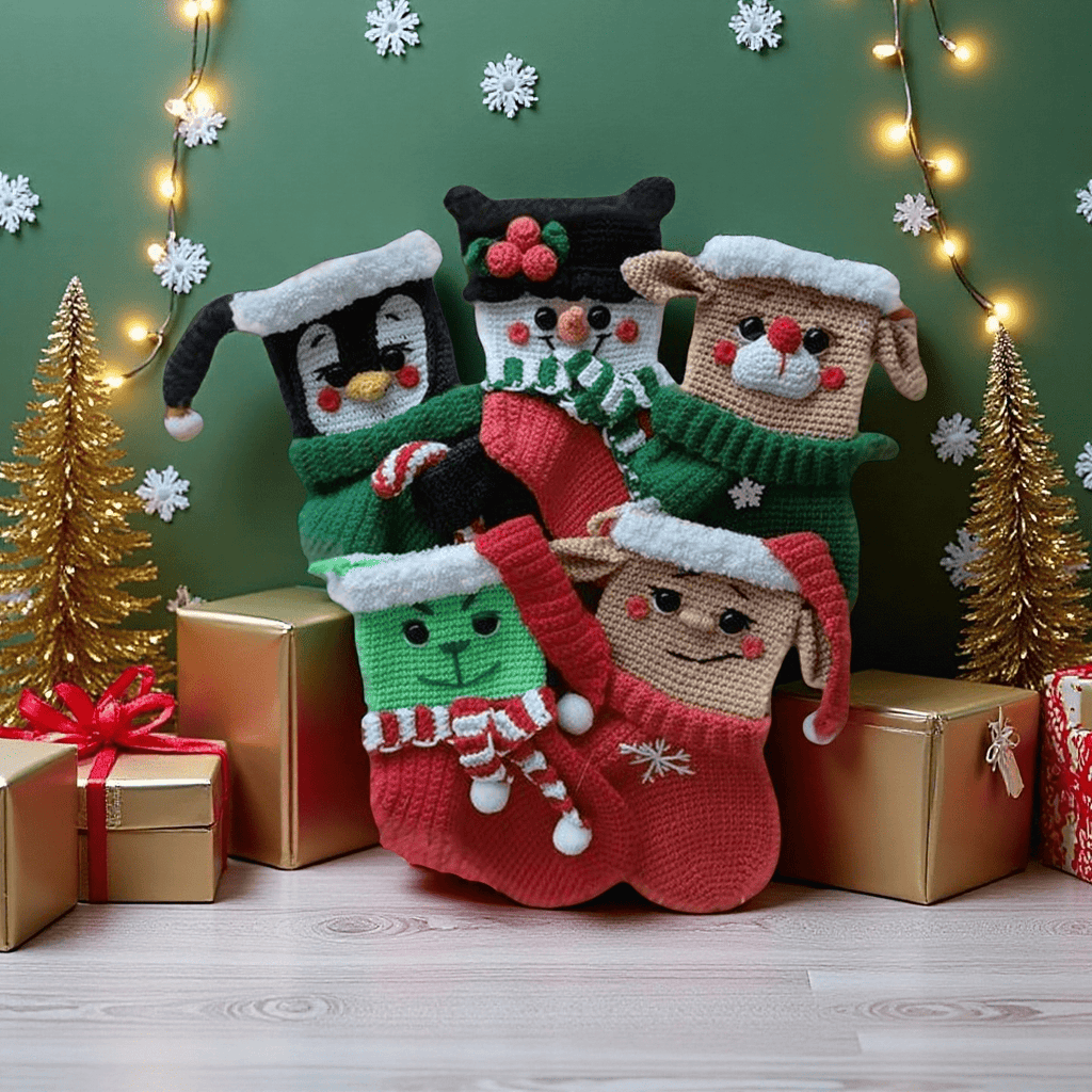 Diy Handmade Christmas Stocking Crochet Kit - Unique Christmas Tree Decor | Perfect Holiday Gifts  - image 0