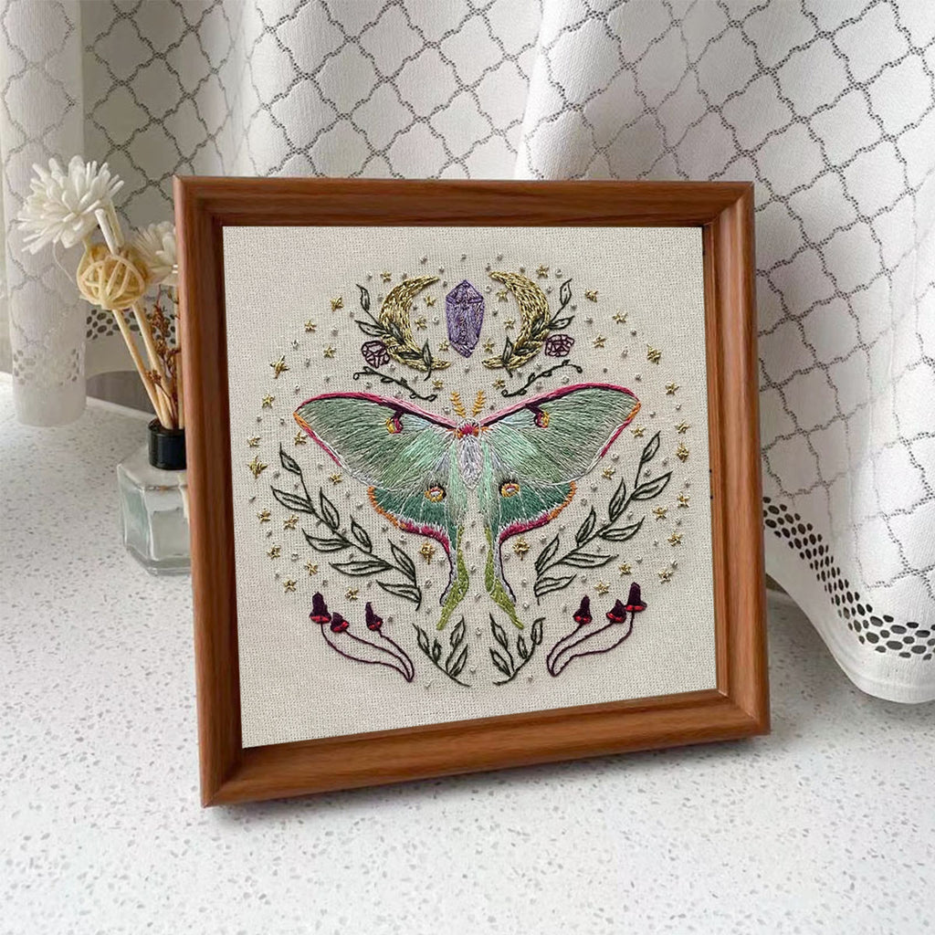 Rubbyoo Embroidery Kit - Luna Butterfly | Diy Art Handicraft | Insect Sewing Project  - Embroidery Kit Plus An Extra Frame - image 9