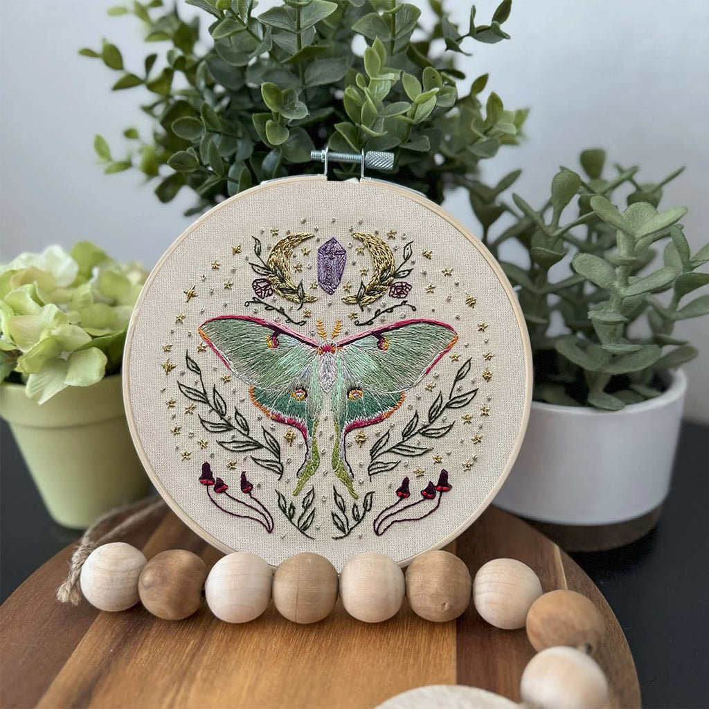 Rubbyoo Embroidery Kit - Luna Butterfly | Diy Art Handicraft | Insect Sewing Project  - image 2