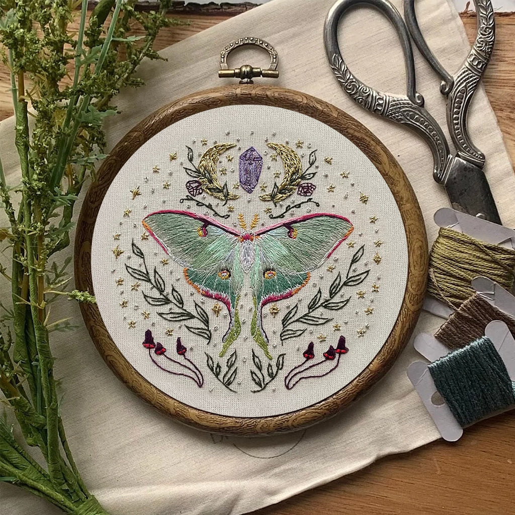 Rubbyoo Embroidery Kit - Luna Butterfly | Diy Art Handicraft | Insect Sewing Project  - image 1