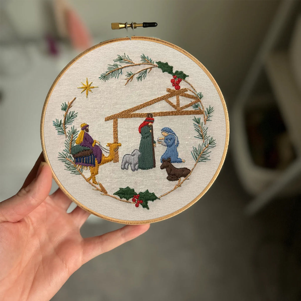 Rubbyoo Embroidery Kit - Christmas Nativity | Diy Christmas Wall Decor | Easy Needlework For Beginner - image 8