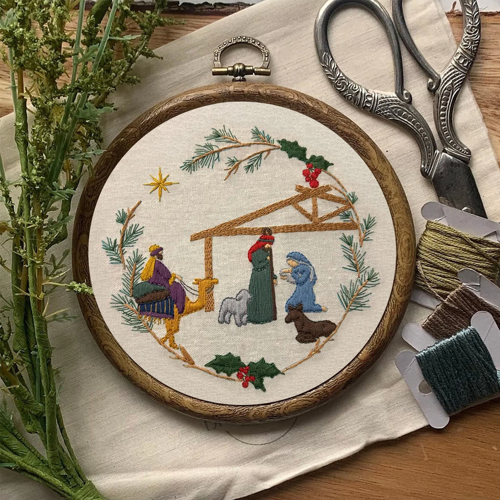 Rubbyoo Embroidery Kit - Christmas Nativity | Diy Christmas Wall Decor | Easy Needlework For Beginner - image 3