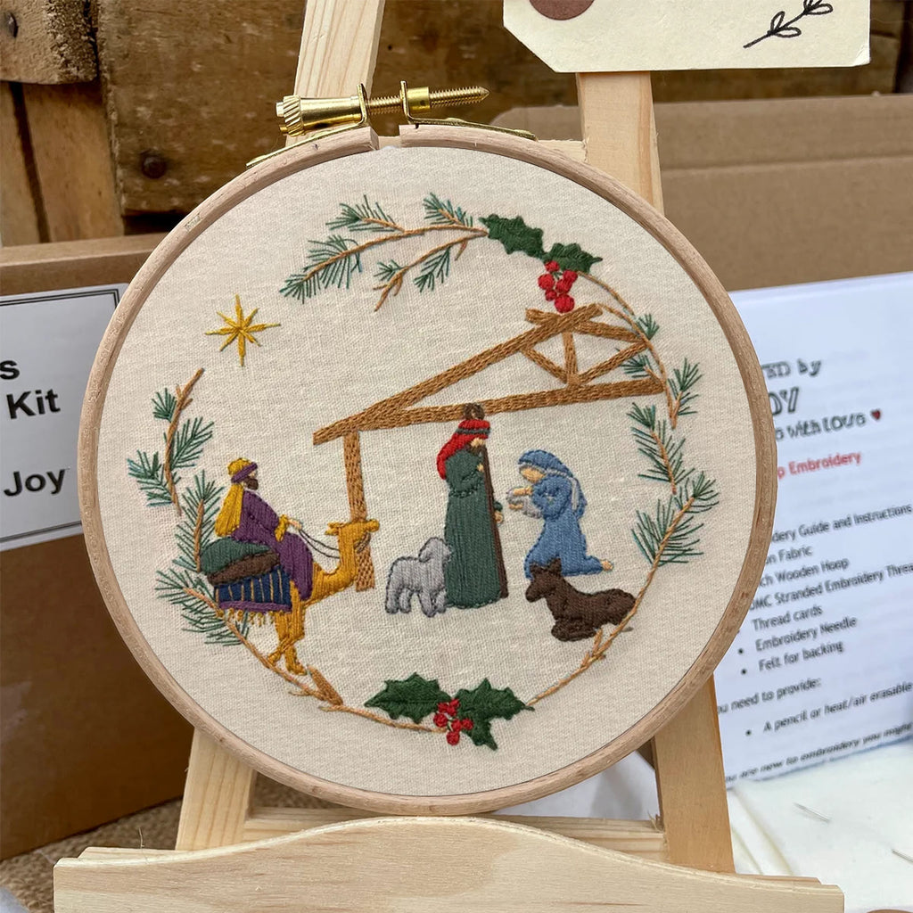 Rubbyoo Embroidery Kit - Christmas Nativity | Diy Christmas Wall Decor | Easy Needlework For Beginner - image 7