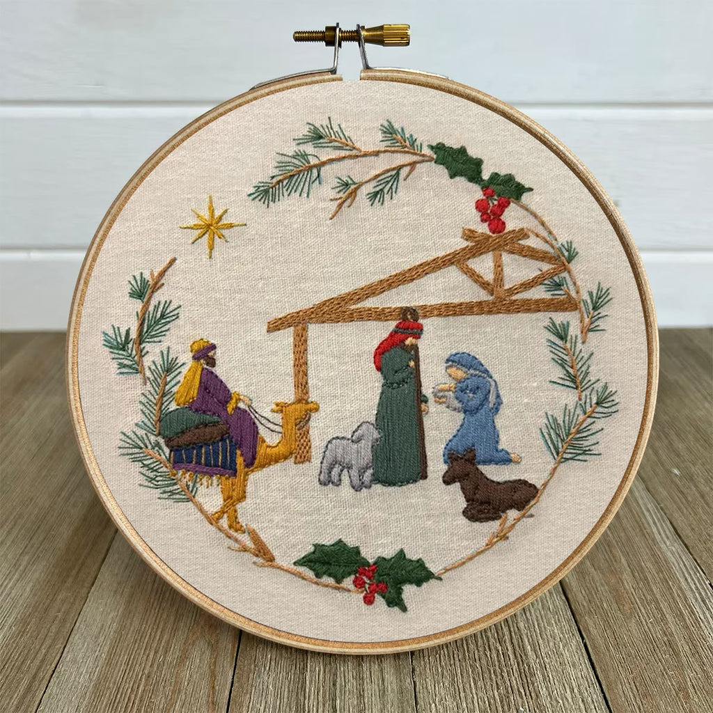 Rubbyoo Embroidery Kit - Christmas Nativity | Diy Christmas Wall Decor | Easy Needlework For Beginner - image 6